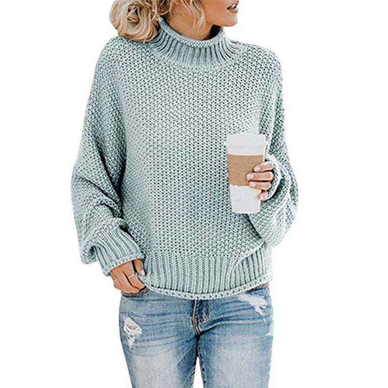 Women’s jumpers: Chunky-knit, loose-fitting roll-neck jumper - J&B; - 2 - London-stylehouse.com