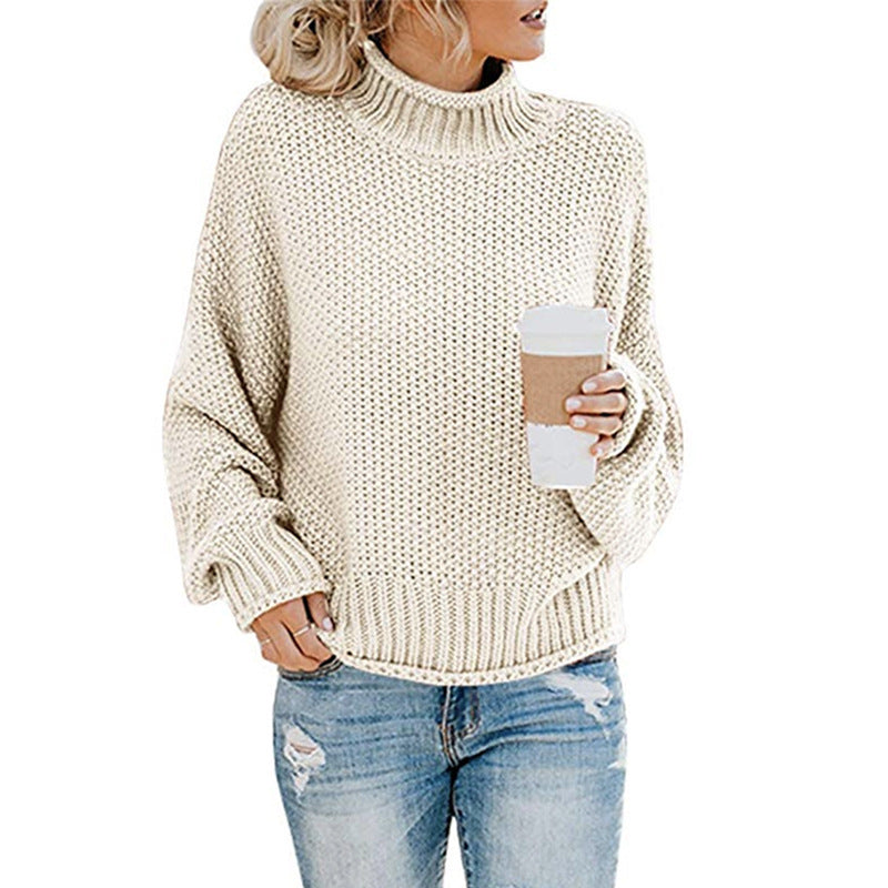 Women’s jumpers: Chunky-knit, loose-fitting roll-neck jumper - J&B; - 3 - London-stylehouse.com
