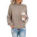 Women’s jumpers: Chunky-knit, loose-fitting roll-neck jumper - J&B; - 4 - London-stylehouse.com