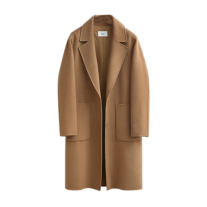 Long, loose-fitting ladies’ coat with pockets and a notched collar - J&B; - 2 - London-stylehouse.com
