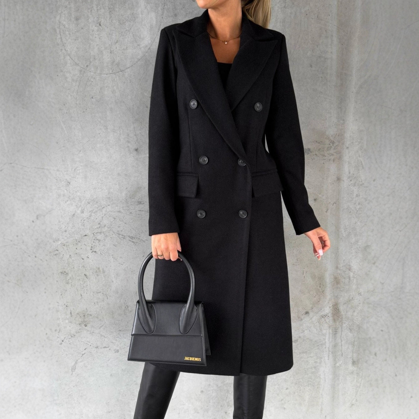 Double-breasted ladies’ coat with pockets and an elegant cut - J&B; - 3 - London-stylehouse.com
