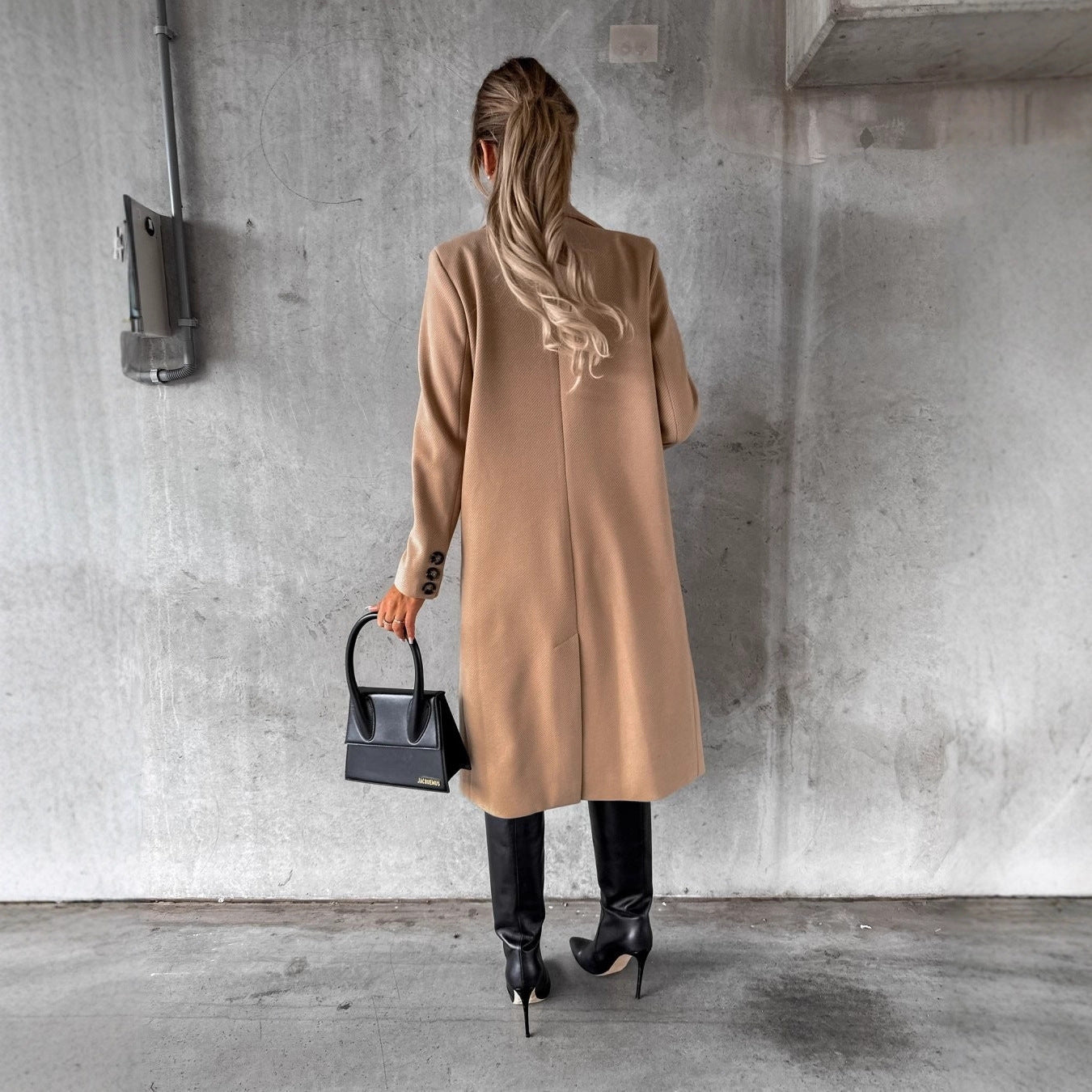 Double-breasted ladies’ coat with pockets and an elegant cut - J&B; - 4 - London-stylehouse.com