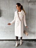 Double-breasted ladies’ coat with pockets and an elegant cut - J&B; - 5 - London-stylehouse.com