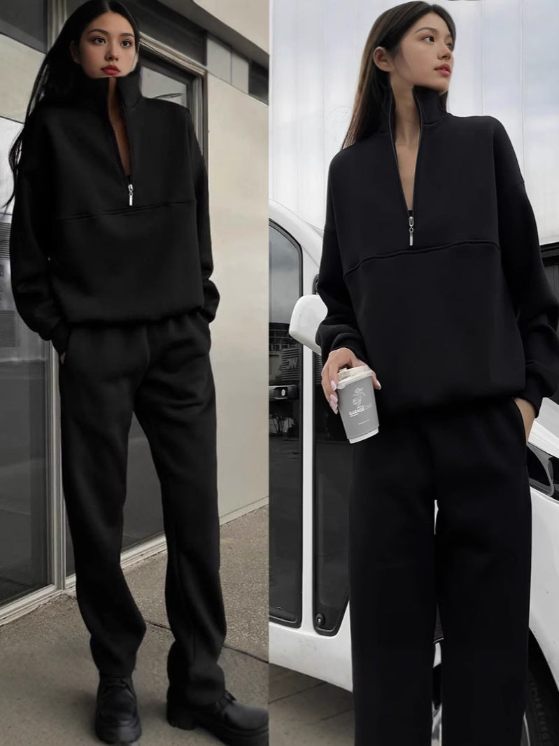 Two-piece women’s set with a zip and an oversized fit - J&B; - 3 - London-stylehouse.com