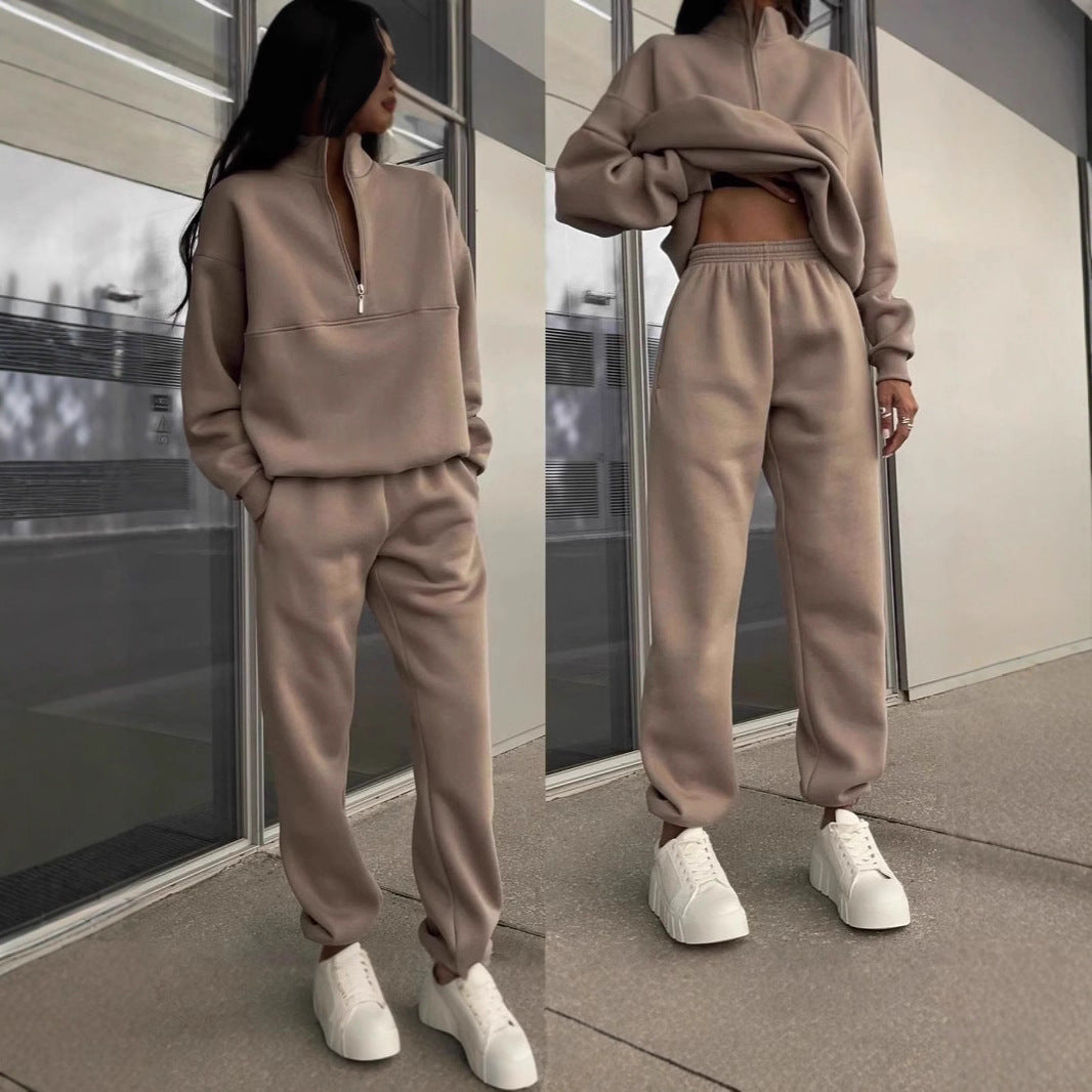 Two-piece women’s set with a zip and an oversized fit - J&B; - 4 - London-stylehouse.com