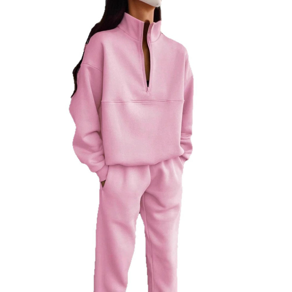 Two-piece women’s set with a zip and an oversized fit - J&B; - 5 - London-stylehouse.com