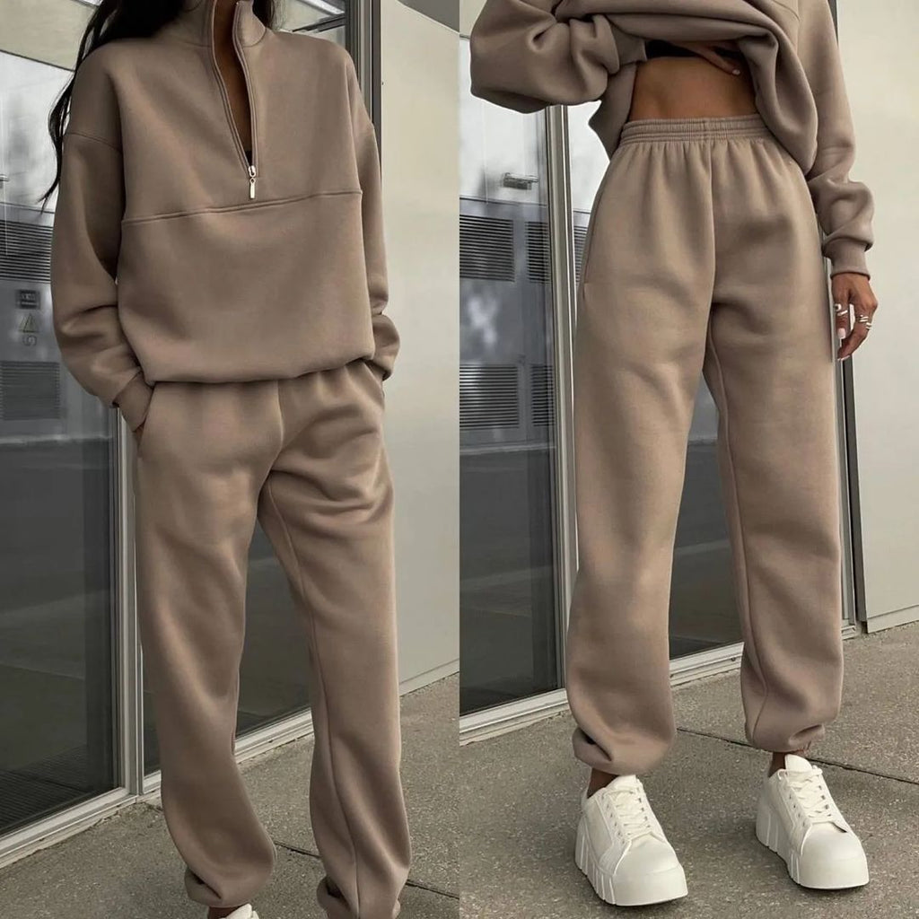Two-piece women’s set with a zip and an oversized fit - J&B; - 6 - London-stylehouse.com