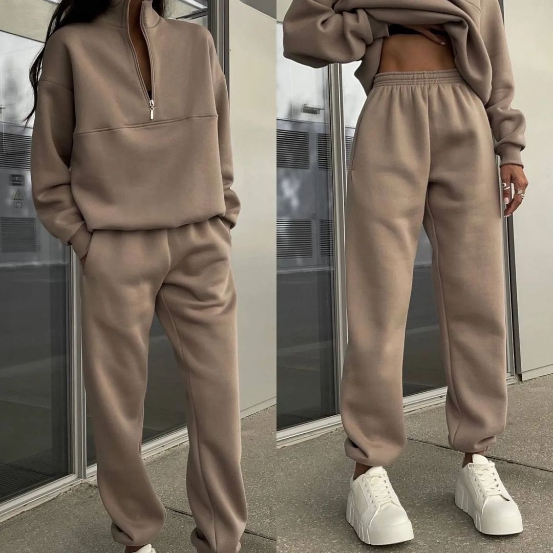 Two-piece women’s set with a zip and an oversized fit - J&B; - 6 - London-stylehouse.com