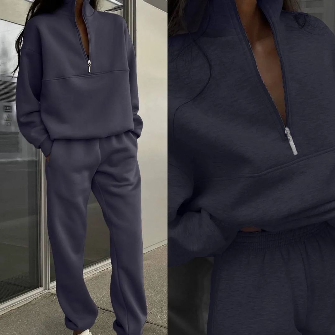 Two-piece women’s set with a zip and an oversized fit - J&B; - 8 - London-stylehouse.com