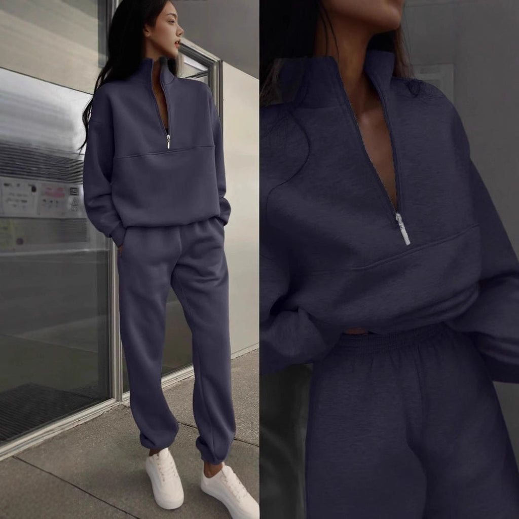Two-piece women’s set with a zip and an oversized fit - J&B; - 10 - London-stylehouse.com