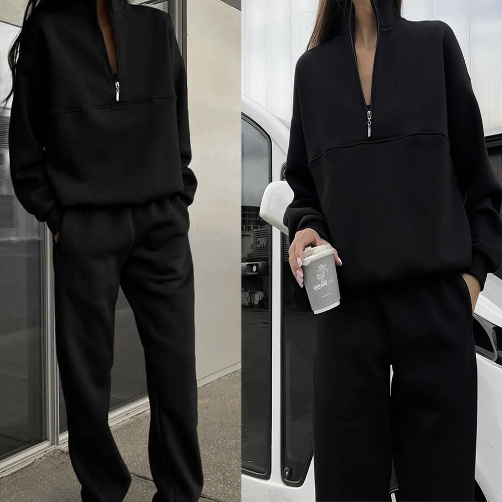 Two-piece women’s set with a zip and an oversized fit - J&B; - 11 - London-stylehouse.com