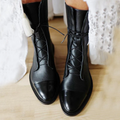 Lace-up ankle boots for women with a polished toe cap - J&B; - 1 - London-stylehouse.com
