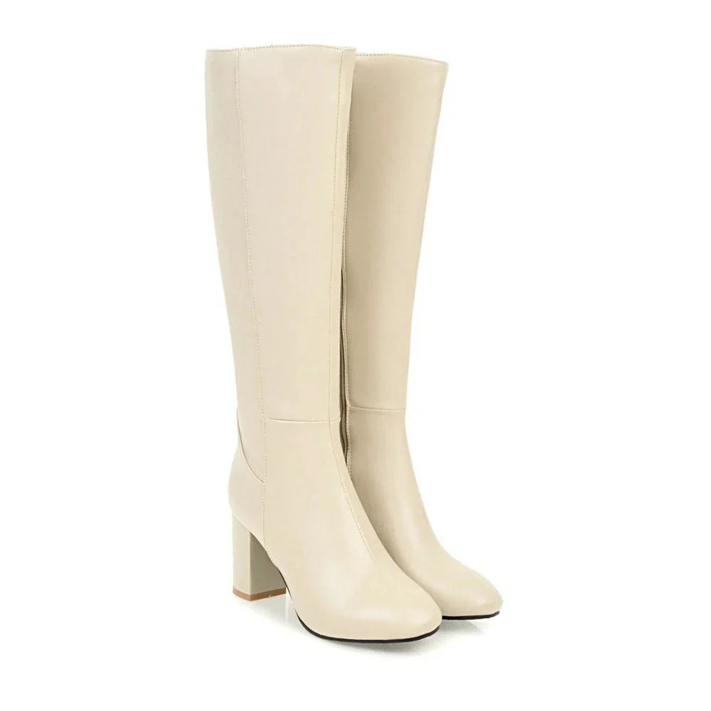Stylish women’s boots with block heels and pointed toes - J&B; - 5 - London-stylehouse.com