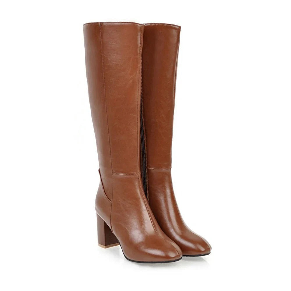 Stylish women’s boots with block heels and pointed toes - J&B; - 6 - London-stylehouse.com
