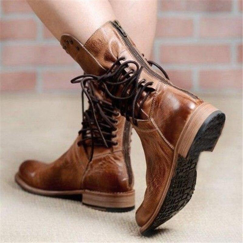Lace-up boots for women – Vintage-style with a comfortable block heel - J&B; - 6 - London-stylehouse.com