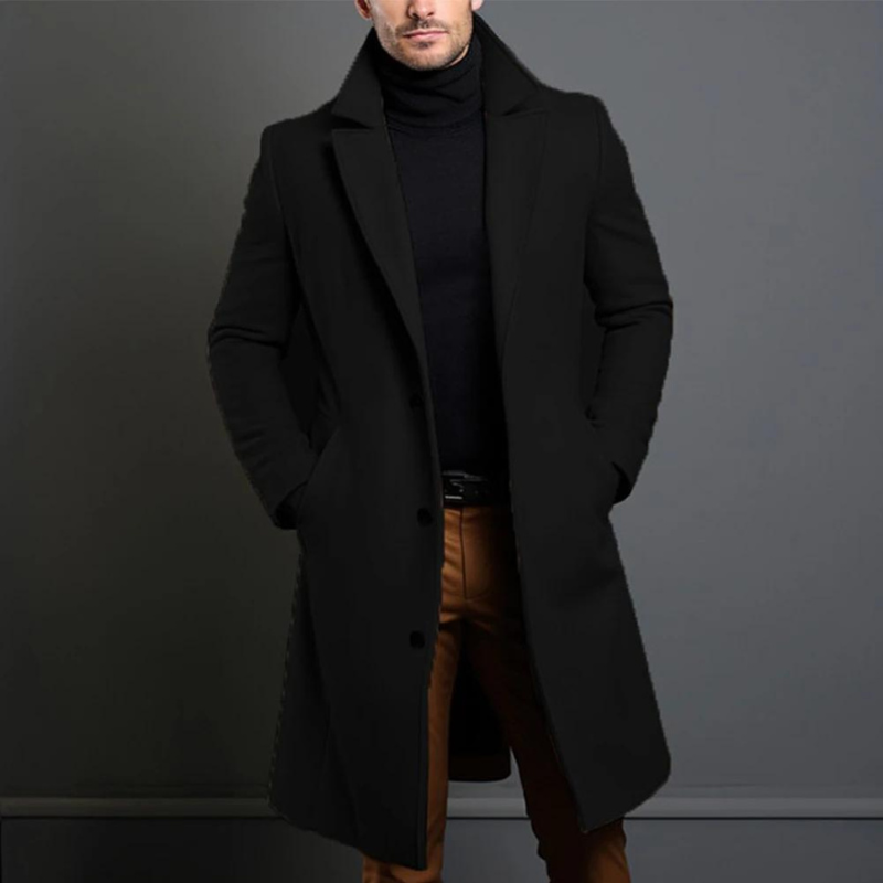 Classic men’s coat – Fitted cut with a timeless design and warm fabric - J&B; - 1 - London-stylehouse.com