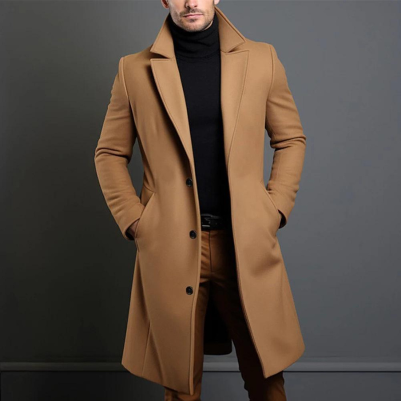 Classic men’s coat – Fitted cut with a timeless design and warm fabric - J&B; - 2 - London-stylehouse.com