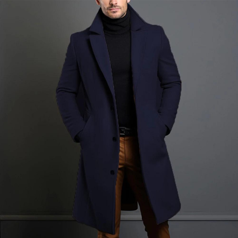 Classic men’s coat – Fitted cut with a timeless design and warm fabric - J&B; - 4 - London-stylehouse.com
