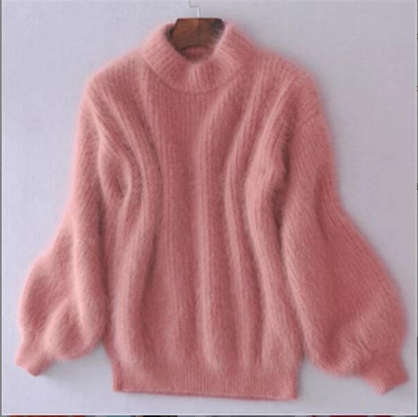 Oversized jumper for women with a stand-up collar and a loose fit - J&B; - 3 - London-stylehouse.com