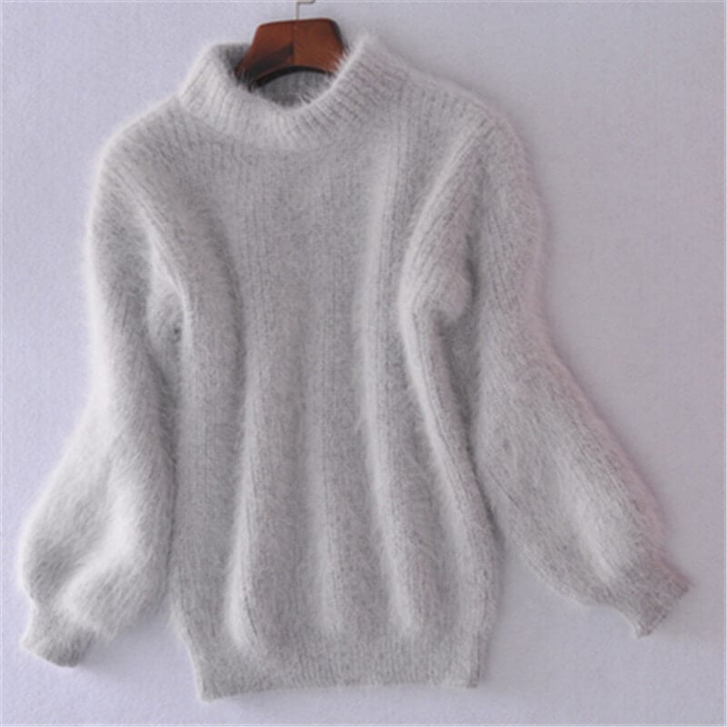 Oversized jumper for women with a stand-up collar and a loose fit - J&B; - 4 - London-stylehouse.com