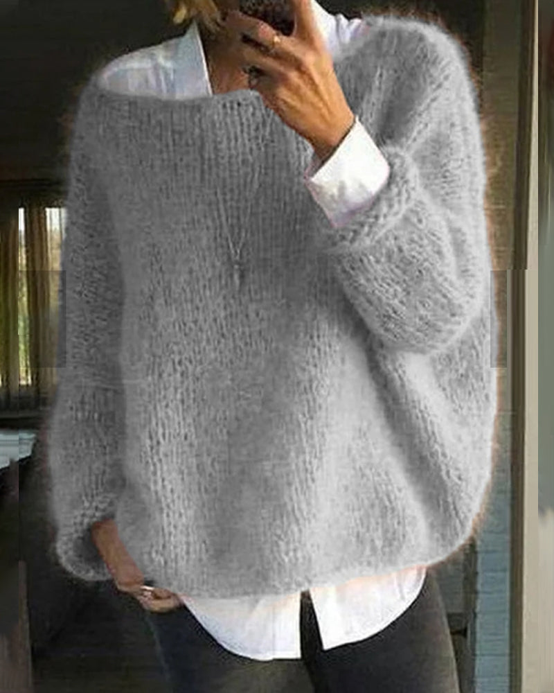 Jumper – Oversized knitted jumper for women with a loose fit - J&B; - 2 - London-stylehouse.com