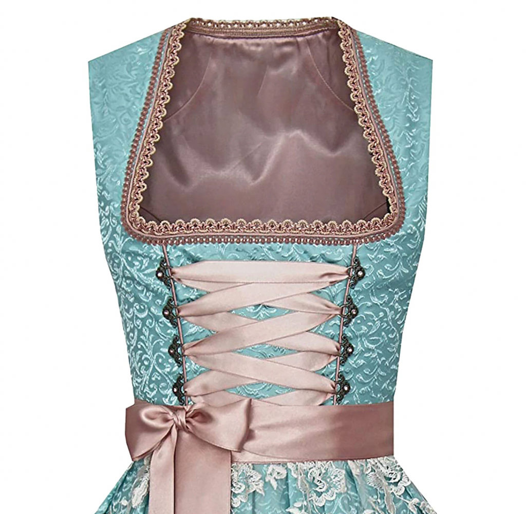 Women’s dirndls with lace trim and an elegant bow - J&B; - 2 - London-stylehouse.com