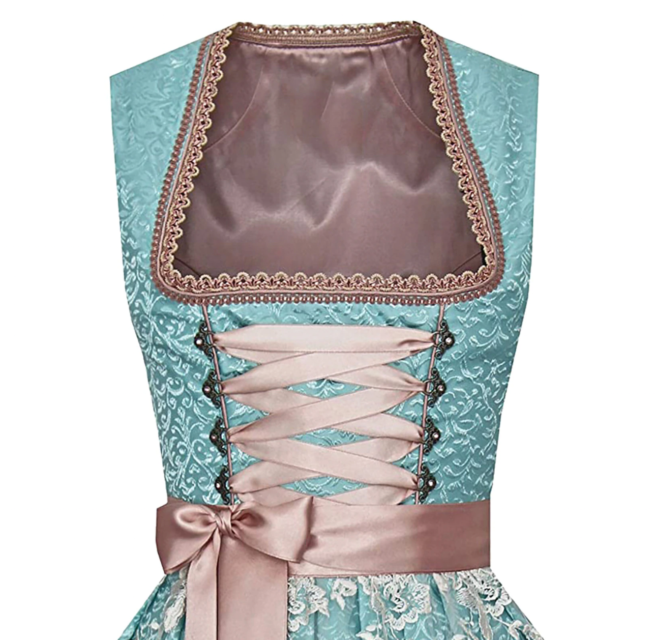 Women’s dirndls with lace trim and an elegant bow - J&B; - 2 - London-stylehouse.com