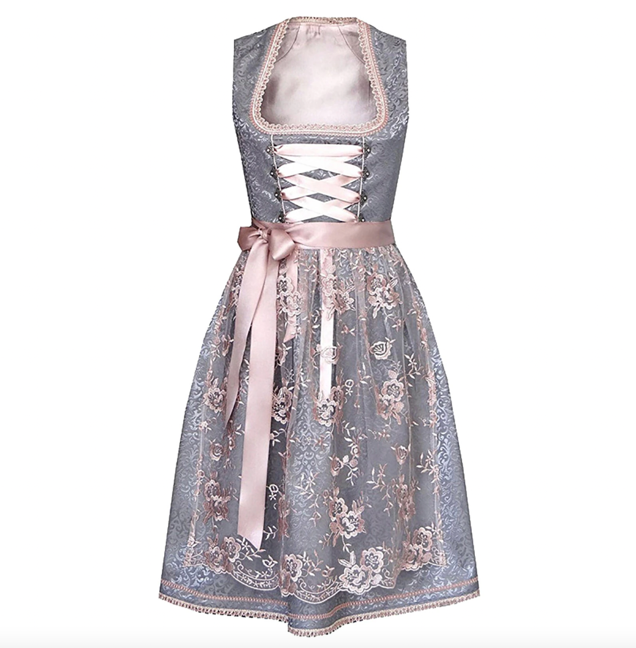 Women’s dirndls with lace trim and an elegant bow - J&B; - 5 - London-stylehouse.com