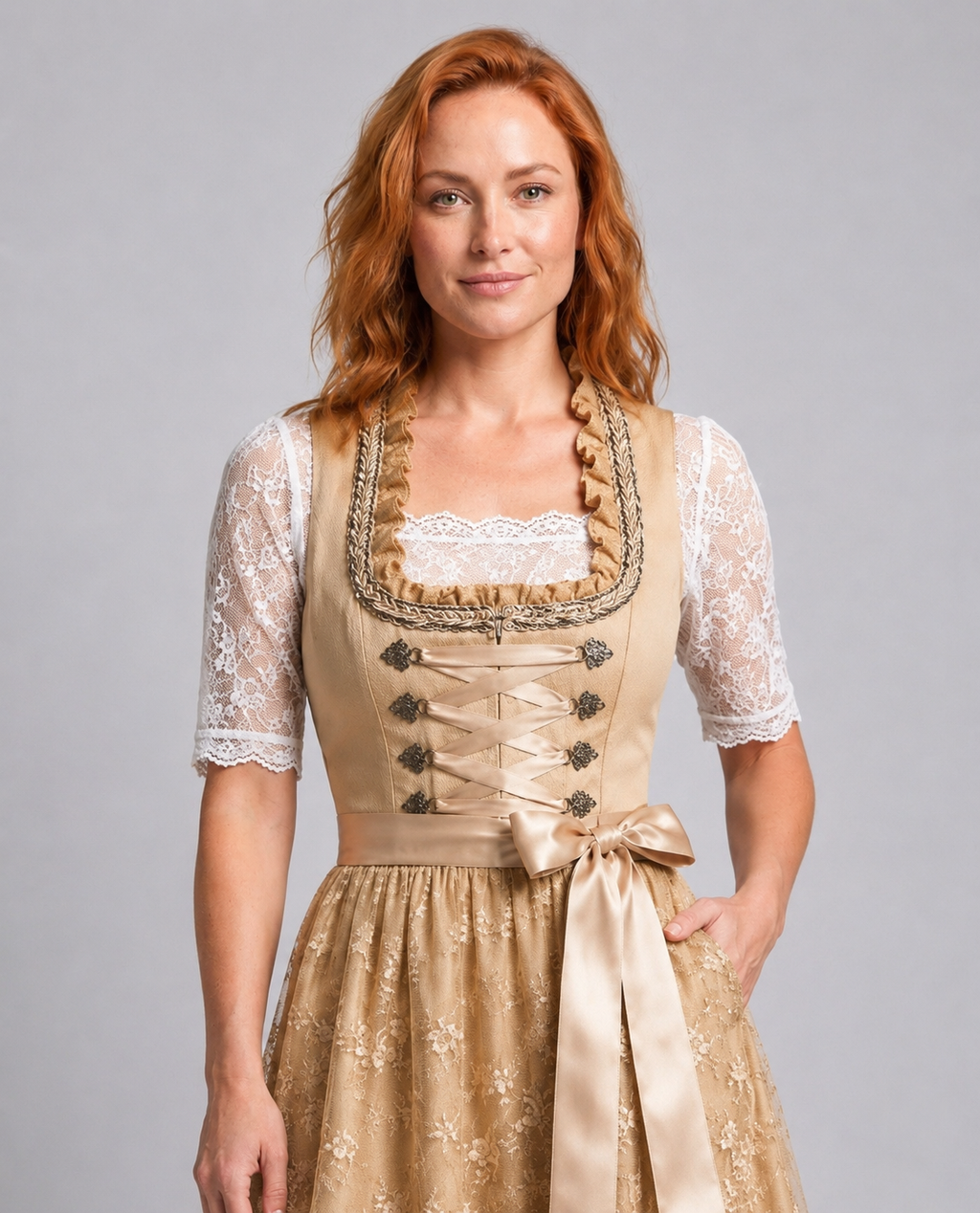 Women’s dirndls with lace blouses and floral details - J&B; - 3 - London-stylehouse.com