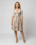 Women’s dirndl with lace sleeves and floral embroidery - J&B; - 1 - London-stylehouse.com
