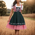 Women’s dirndl with a Vichy check pattern and lace-up detail - J&B; - 1 - London-stylehouse.com