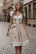 Women’s midi dirndl dress with an embroidered bodice and flared skirt - J&B; - 1 - London-stylehouse.com