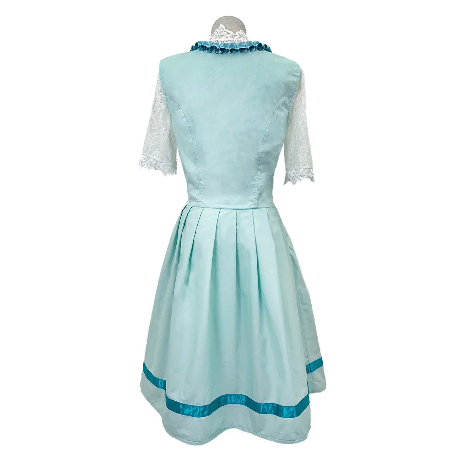 Women’s Oktoberfest dress with lace sleeves and a waist belt - J&B; - 4 - London-stylehouse.com