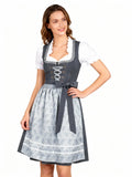 Women’s Dirndl – Elegant cut with a floral pattern and heart-shaped neckline - J&B; - 1 - London-stylehouse.com