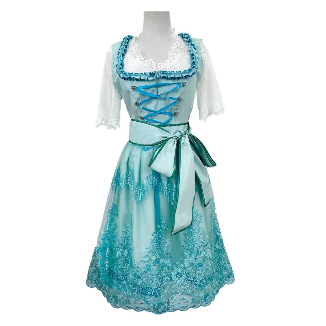 Women’s dirndls with lace sleeves and a floral design - J&B; - 4 - London-stylehouse.com