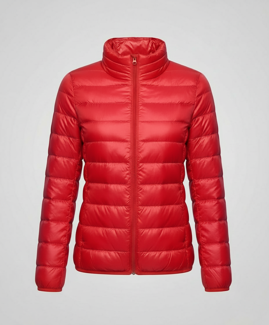 Lightweight women’s down jacket with a quilted pattern and a fitted cut - J&B; - 1 - London-stylehouse.com