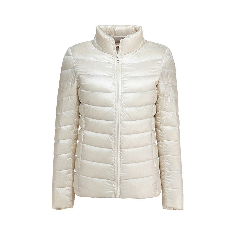 Lightweight women’s down jacket with a quilted pattern and a fitted cut - J&B; - 6 - London-stylehouse.com