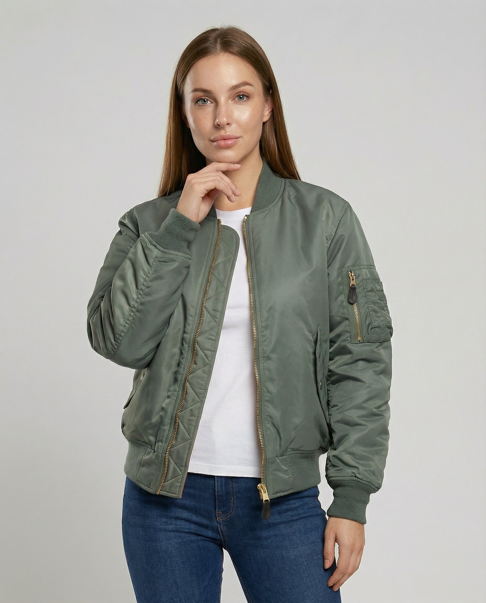 Women’s bomber jacket – Relaxed fit with practical pockets - J&B; - 1 - London-stylehouse.com