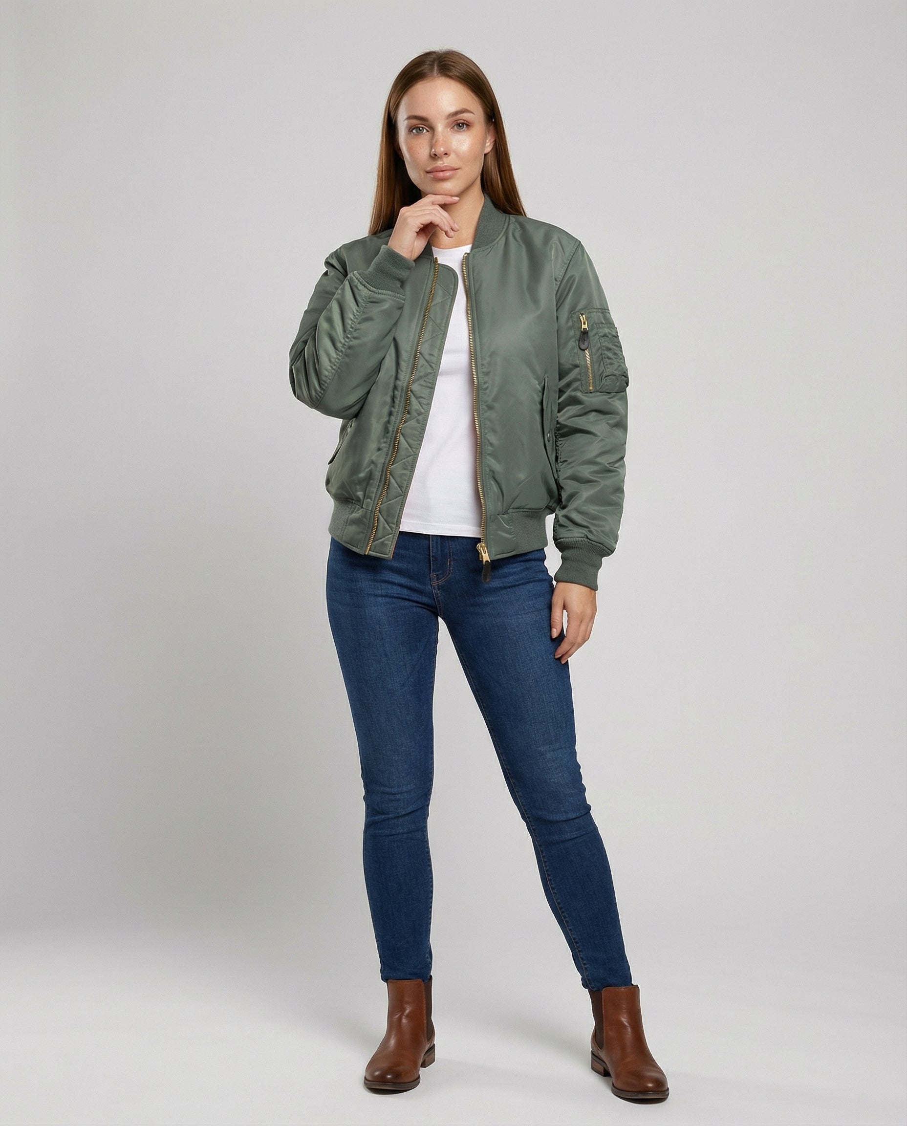 Women’s bomber jacket – Relaxed fit with practical pockets - J&B; - 2 - London-stylehouse.com