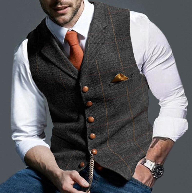 Men’s waistcoat with a fitted cut and stylish details - J&B; - 1 - London-stylehouse.com