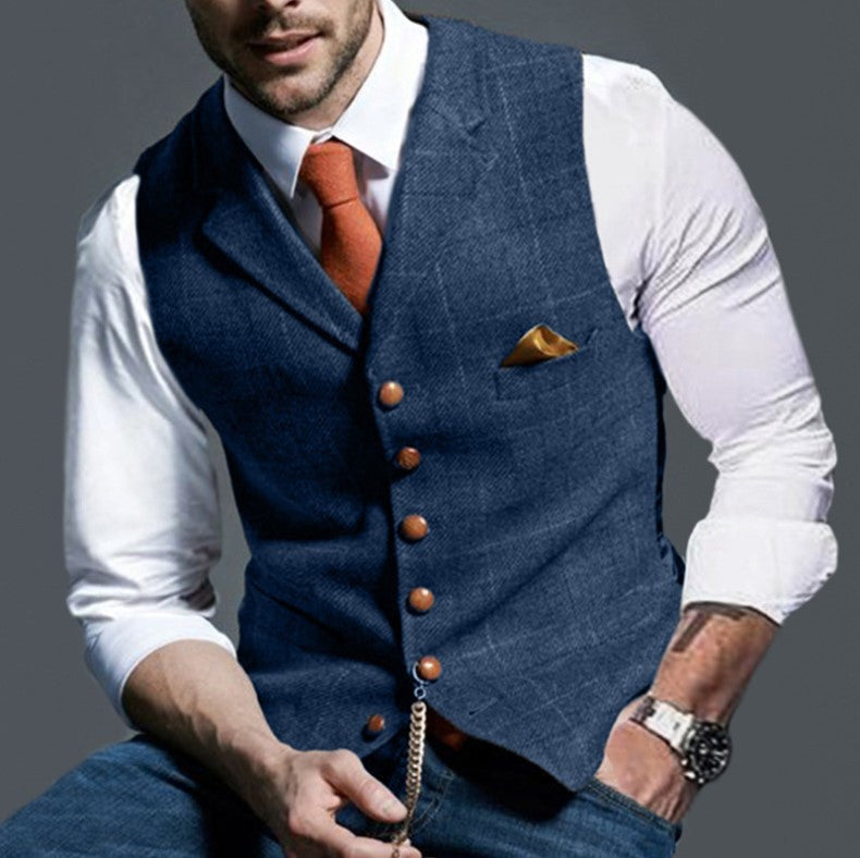 Men’s waistcoat with a fitted cut and stylish details - J&B; - 2 - London-stylehouse.com