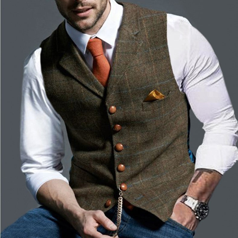 Men’s waistcoat with a fitted cut and stylish details - J&B; - 3 - London-stylehouse.com
