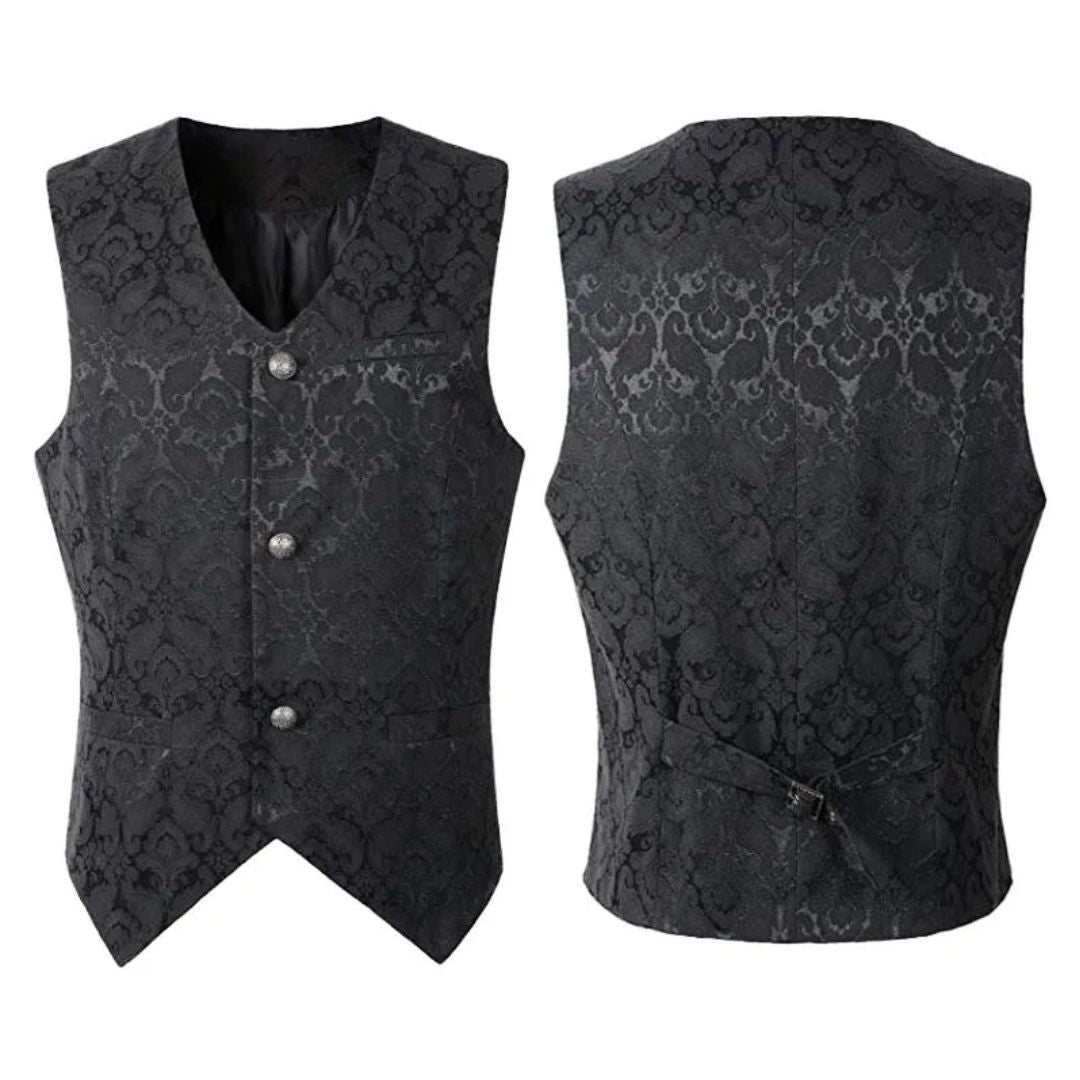 Elegant women’s waistcoat with a fitted cut and a unique pattern - J&B; - 2 - London-stylehouse.com