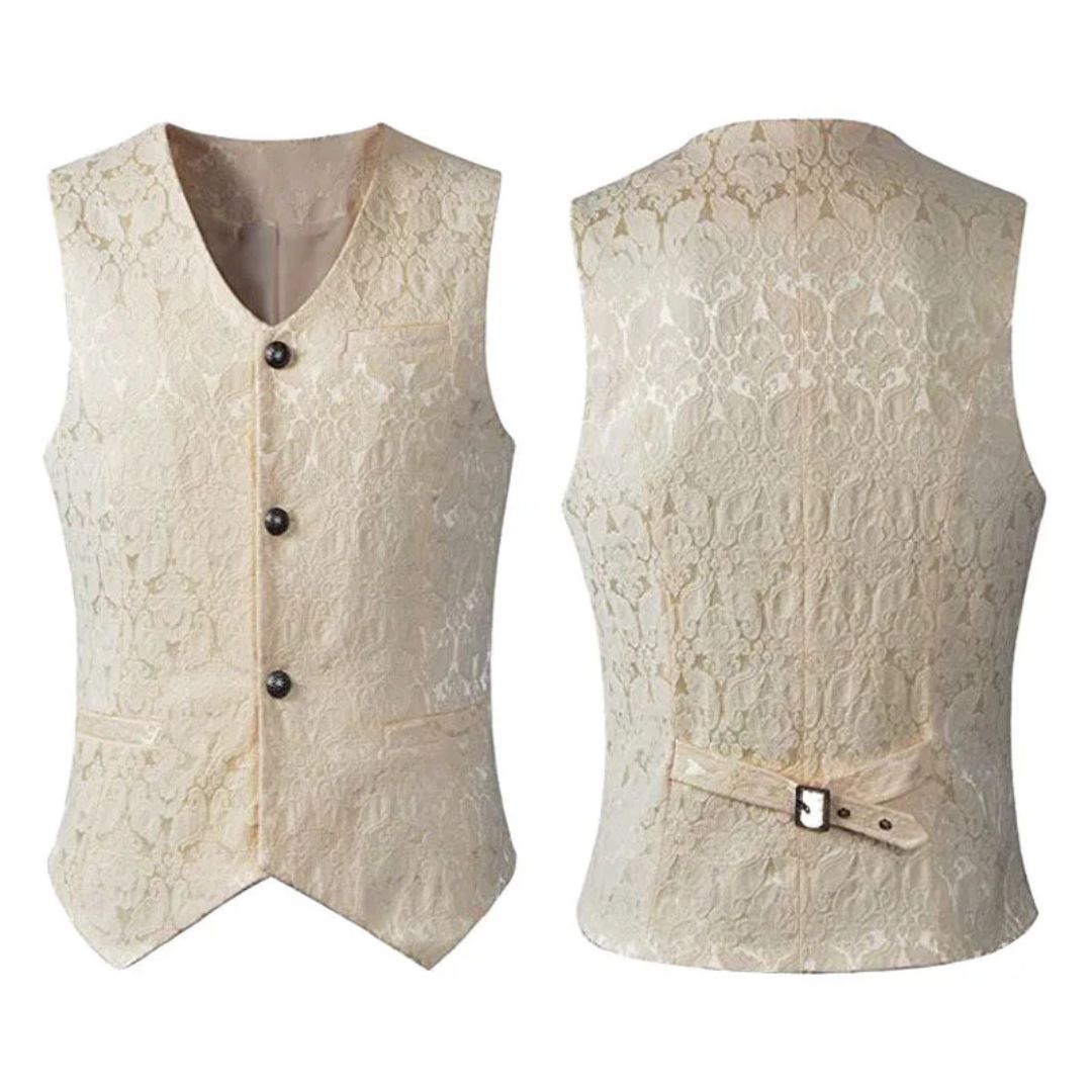Elegant women’s waistcoat with a fitted cut and a unique pattern - J&B; - 3 - London-stylehouse.com