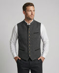Traditional-style men’s waistcoat with a fitted cut - J&B; - 1 - London-stylehouse.com