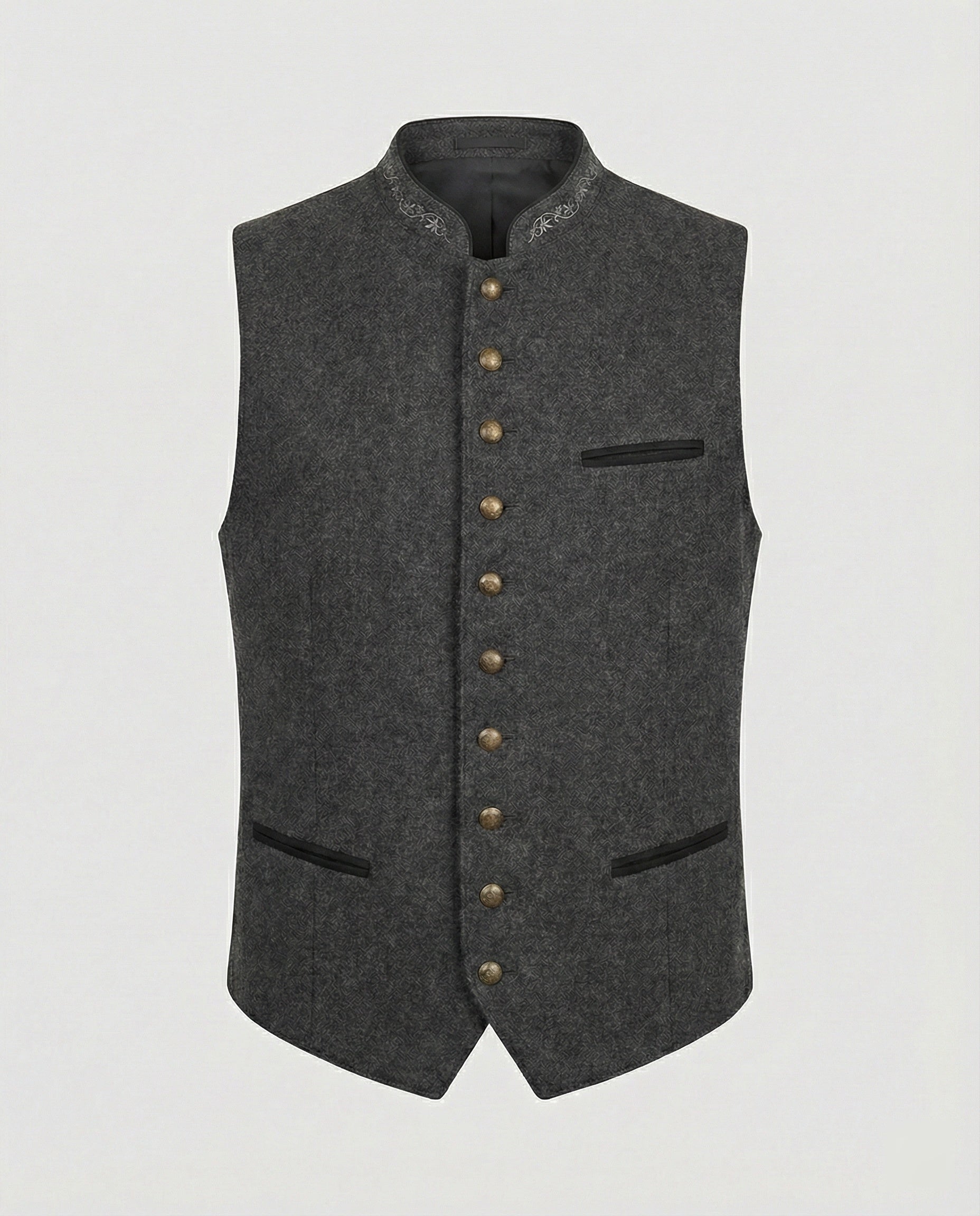 Traditional-style men’s waistcoat with a fitted cut - J&B; - 3 - London-stylehouse.com