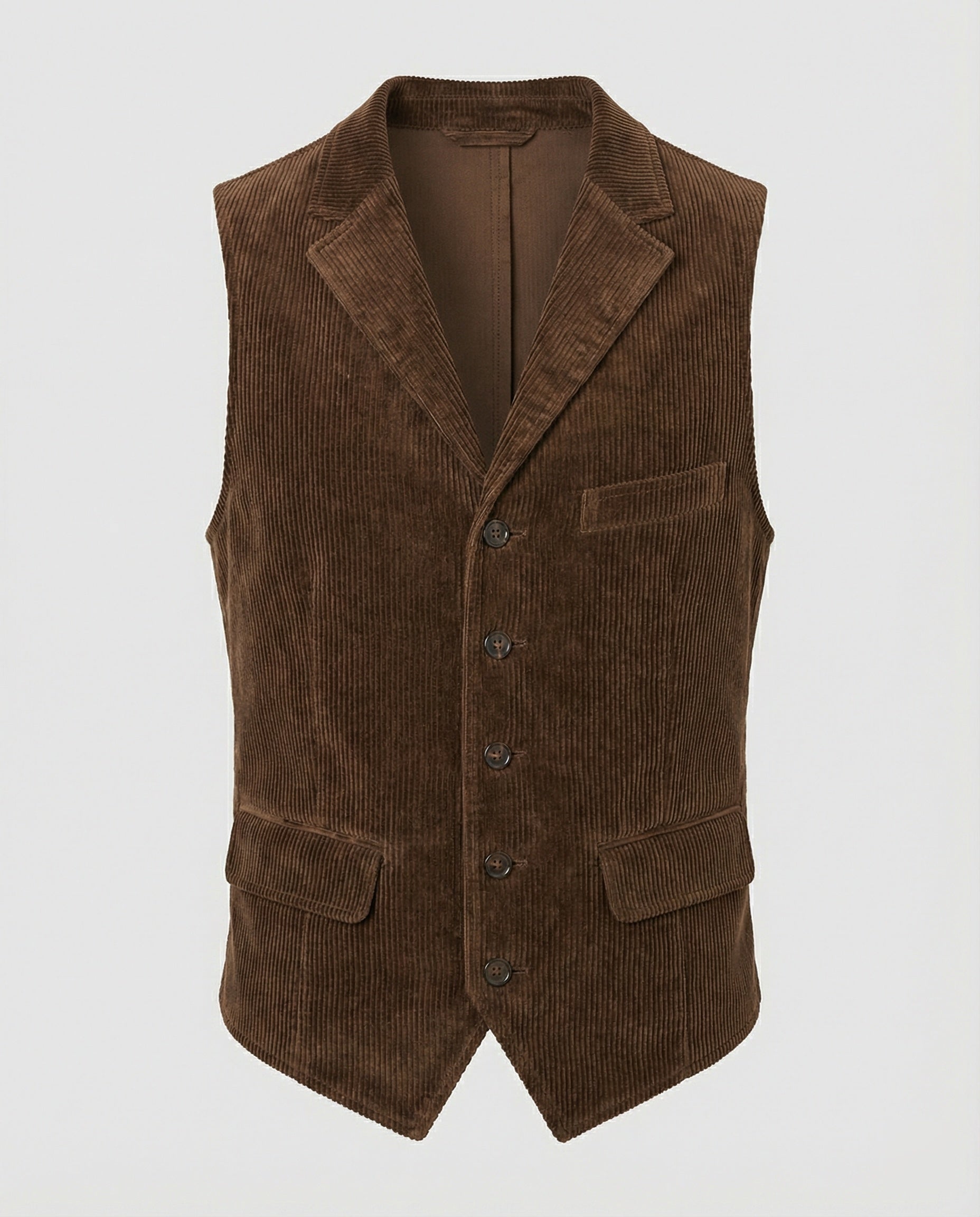 Classic men’s corduroy waistcoat with pockets - J&B; - 5 - London-stylehouse.com