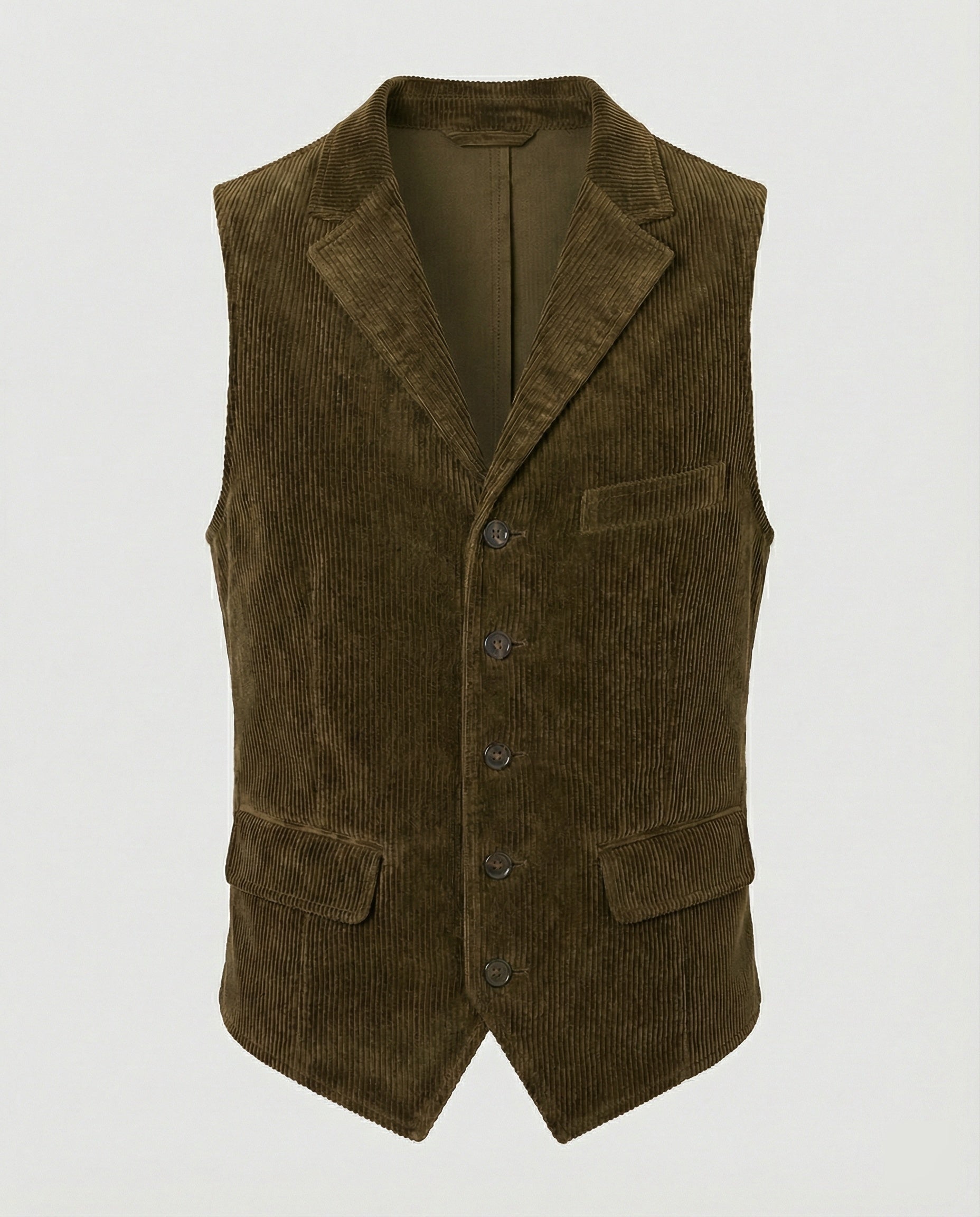 Classic men’s corduroy waistcoat with pockets - J&B; - 6 - London-stylehouse.com