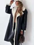 Long women’s coat with a double-breasted placket and a cosy collar - J&B; - 1 - London-stylehouse.com