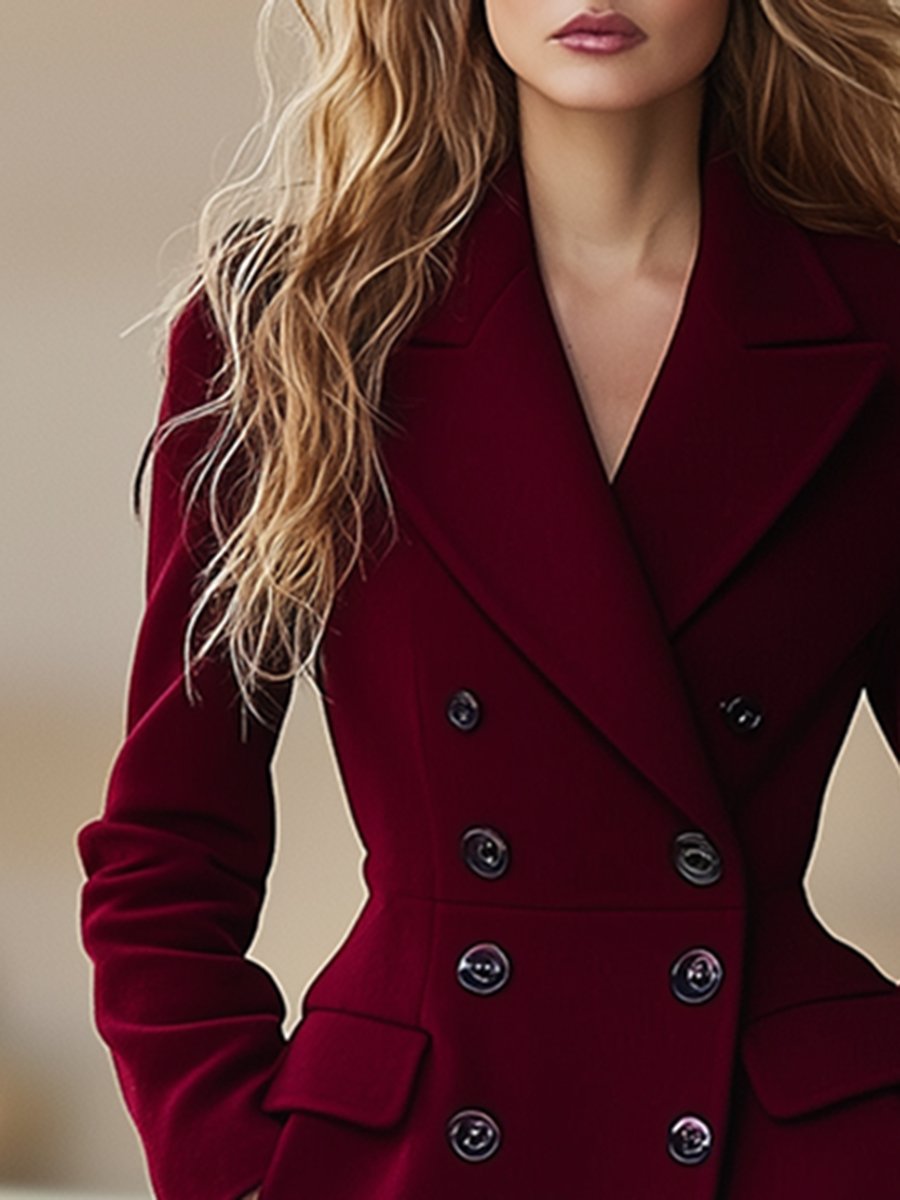 Elegant women’s winter coat in a double-breasted design with a flattering cut - J&B; - 3 - London-stylehouse.com